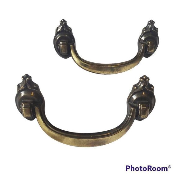 Brass drawer pulls hardware ×2 - Picture 1 of 7